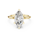 Gold Ring DDLR-175, Marquise center stone, Yellow Gold, view 4