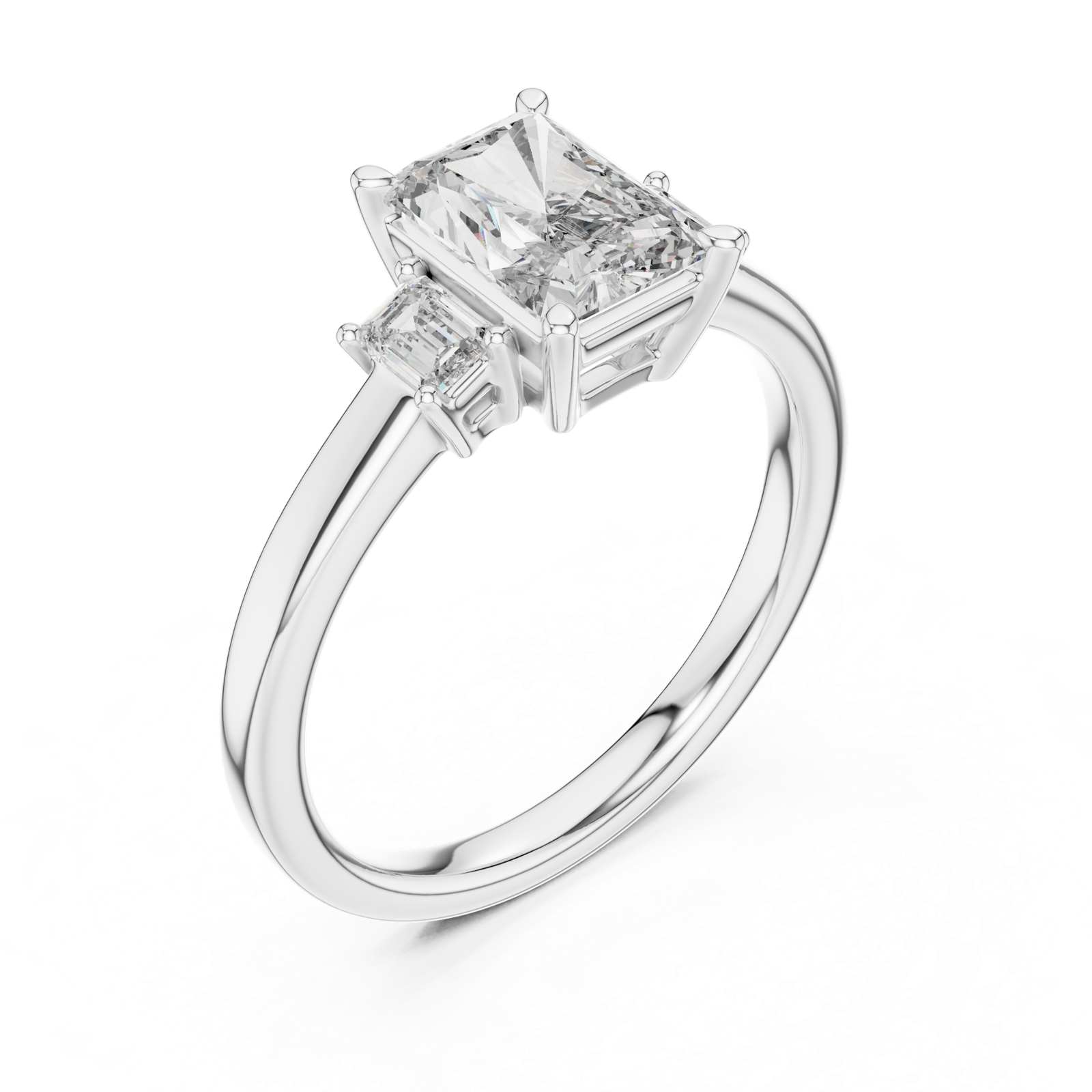 Gold Ring DDLR-038, White Gold, view 2