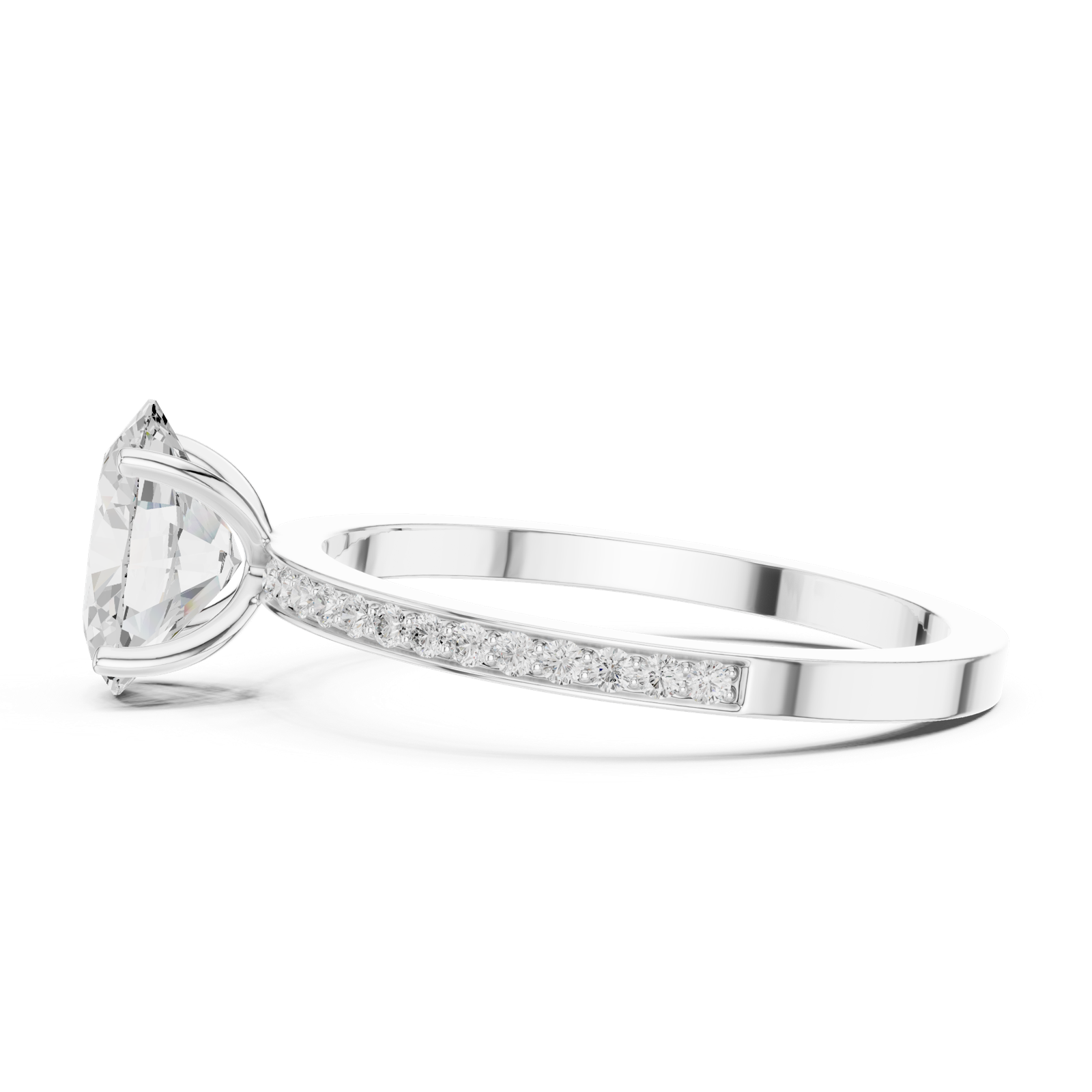 Gold Ring DDLR-1061, White Gold, view 3