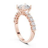 Gold Ring DDLR-819, Rose Gold, view 1