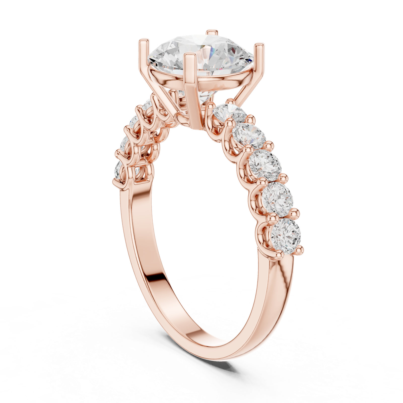 Gold Ring DDLR-819, Rose Gold, view 1