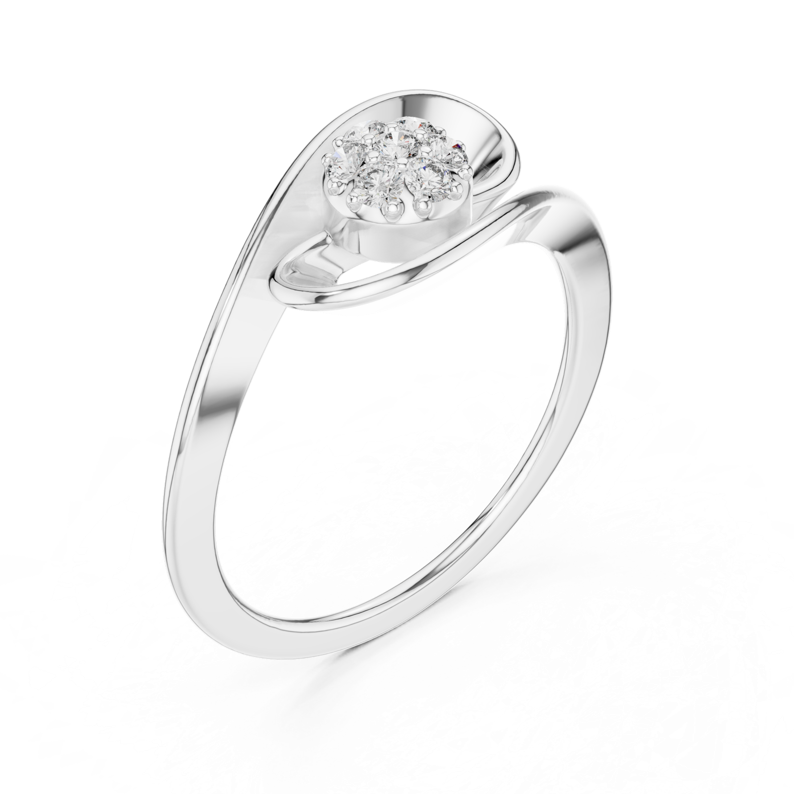 Gold Ring 1 (257), White Gold, view 2