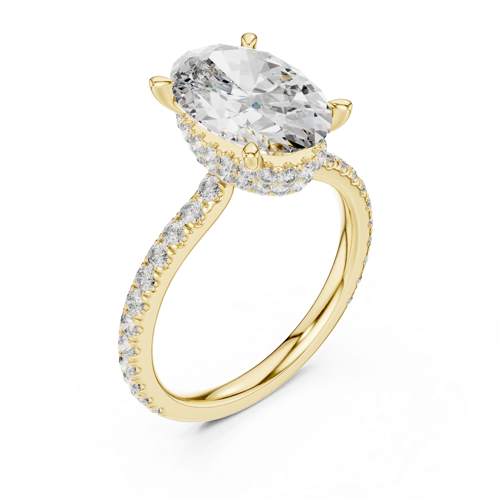 Gold Ring DDLR-171, Yellow Gold, view 2
