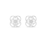 Gold Earrings 12-10006@E, White Gold
