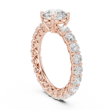 Gold Ring DDLR-693, Rose Gold, view 1