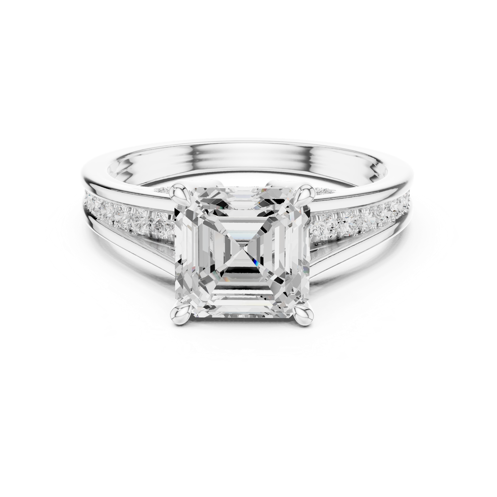 Gold Ring DDLR-992, White Gold, view 4