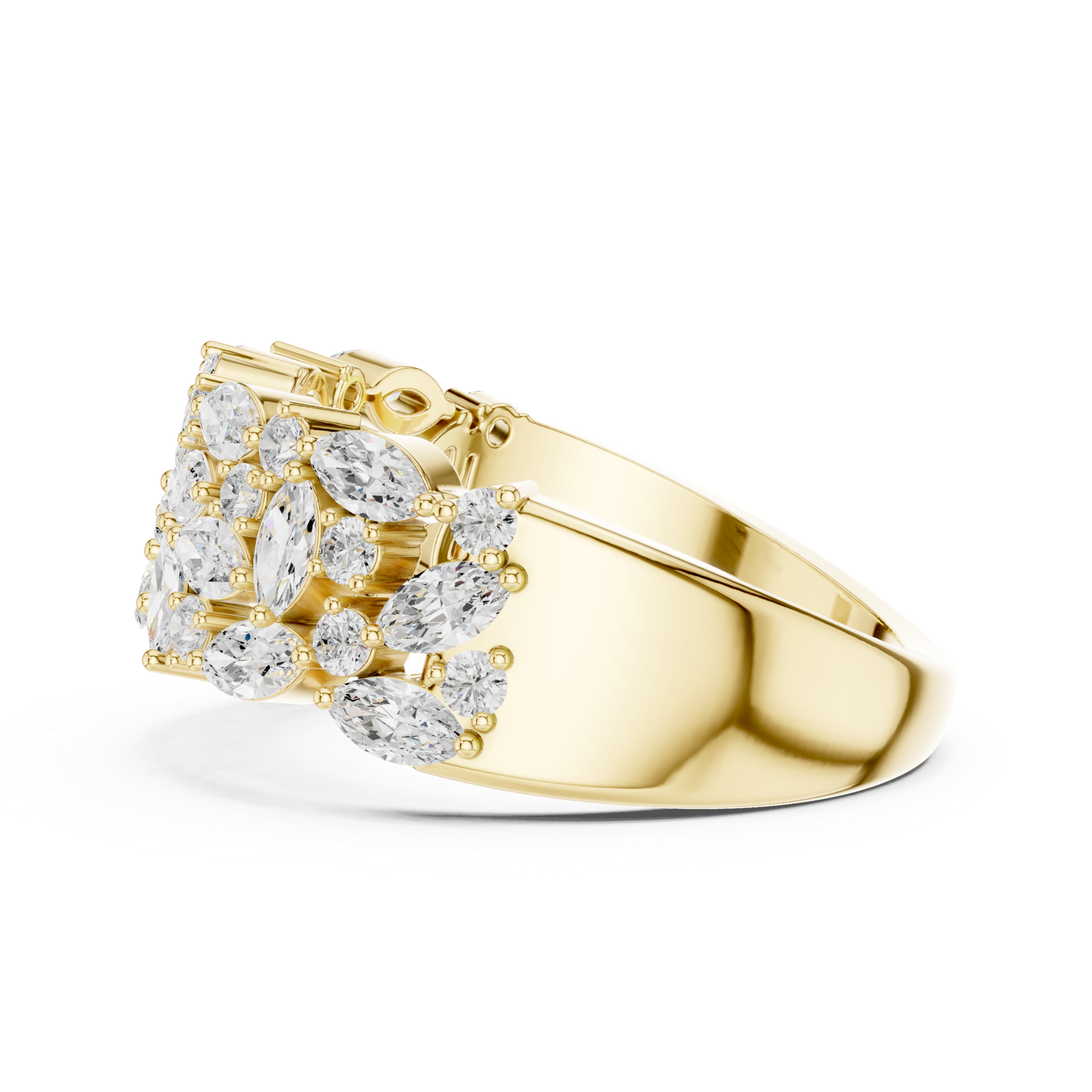 Gold Ring DDLR-394, Yellow Gold, view 3