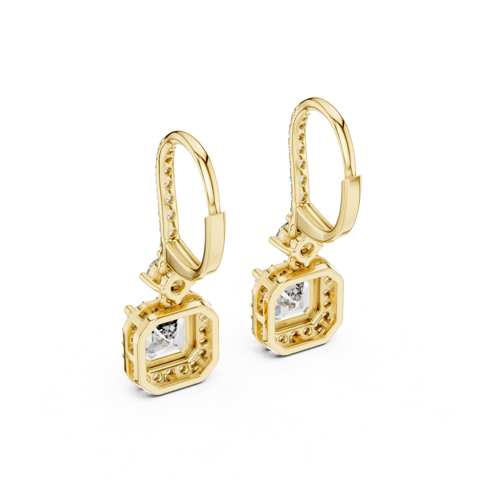 Gold Earrings 9-10001E_23, Yellow Gold, view 3