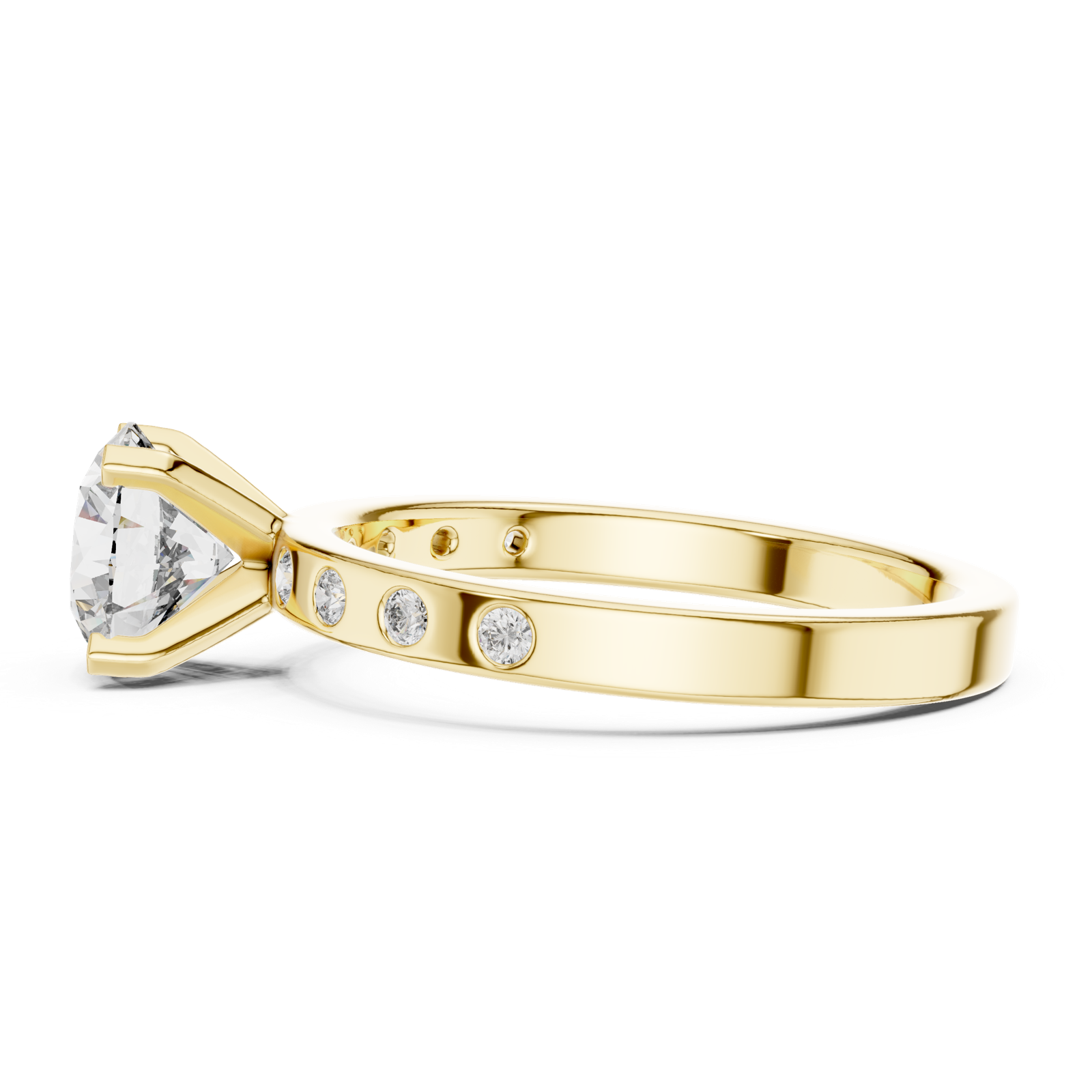 Gold Ring DDLR-189, Yellow Gold, view 3