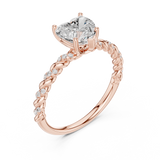 Gold Ring DDLR-396, Rose Gold, view 2