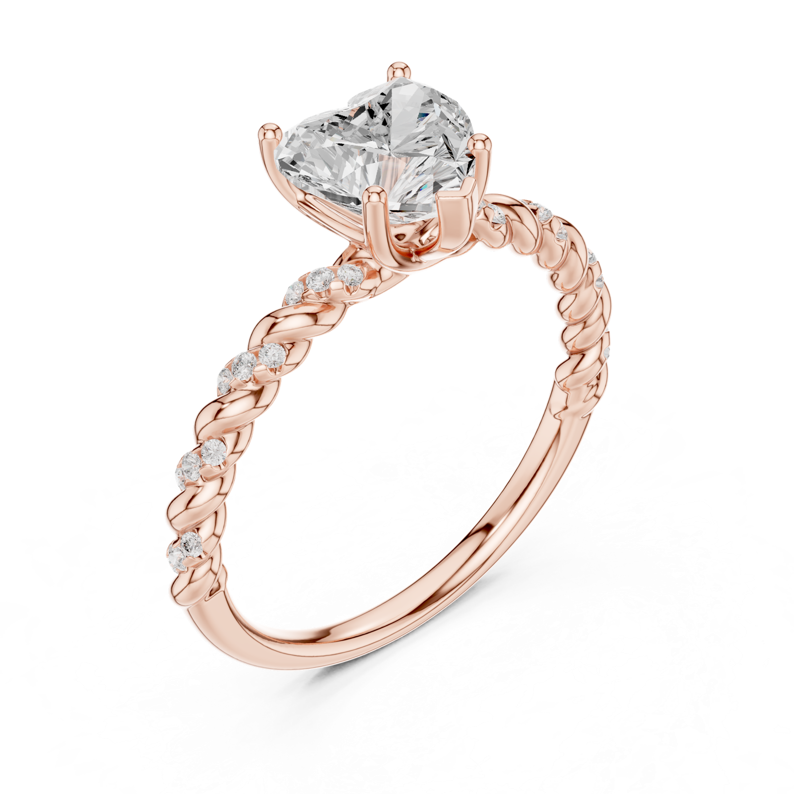Gold Ring DDLR-396, Rose Gold, view 2