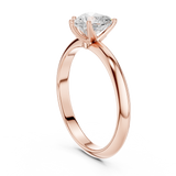Gold Jewelry L36-6, Heart center stone, Rose Gold, view 1