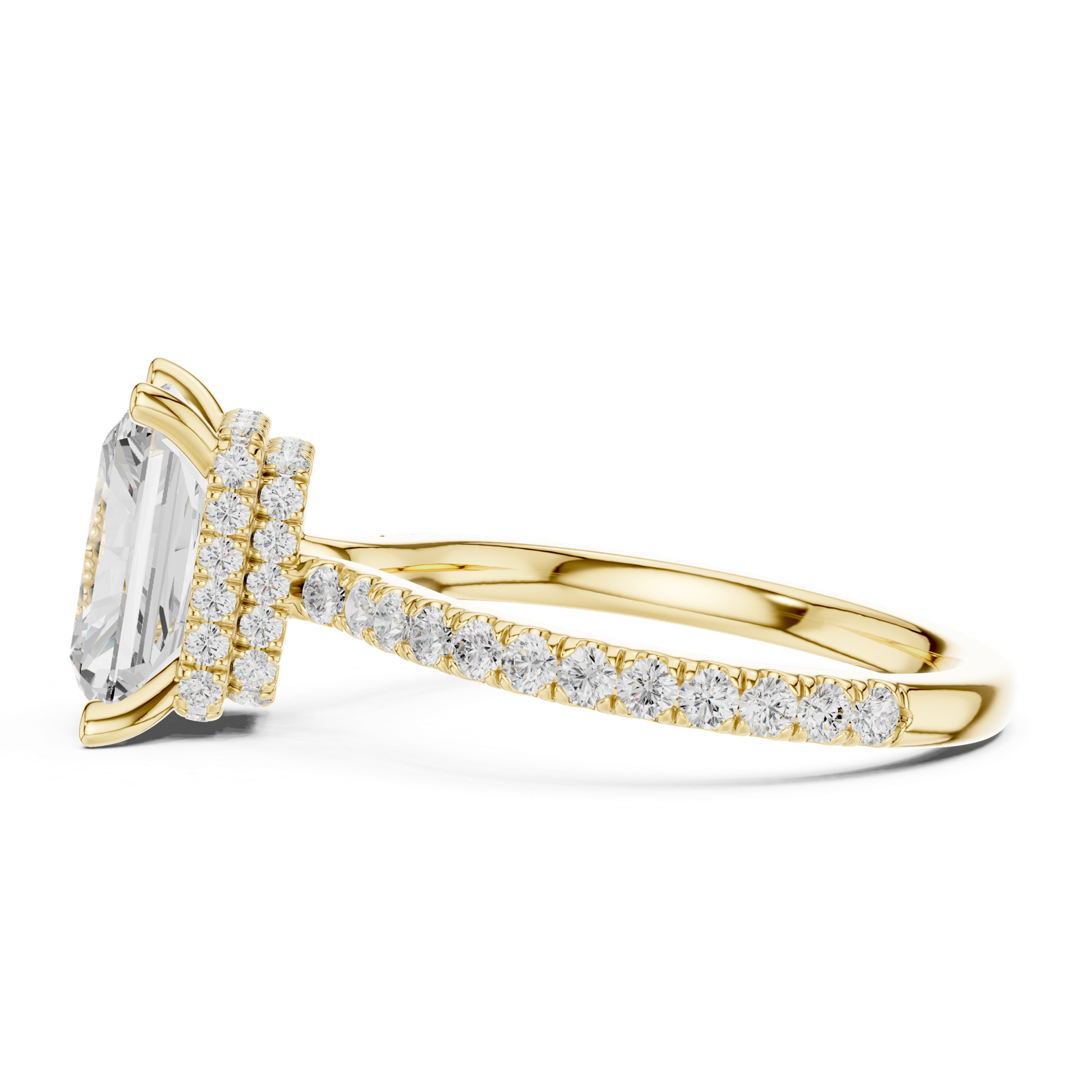 Gold Ring DDLR-1019, Yellow Gold, view 3