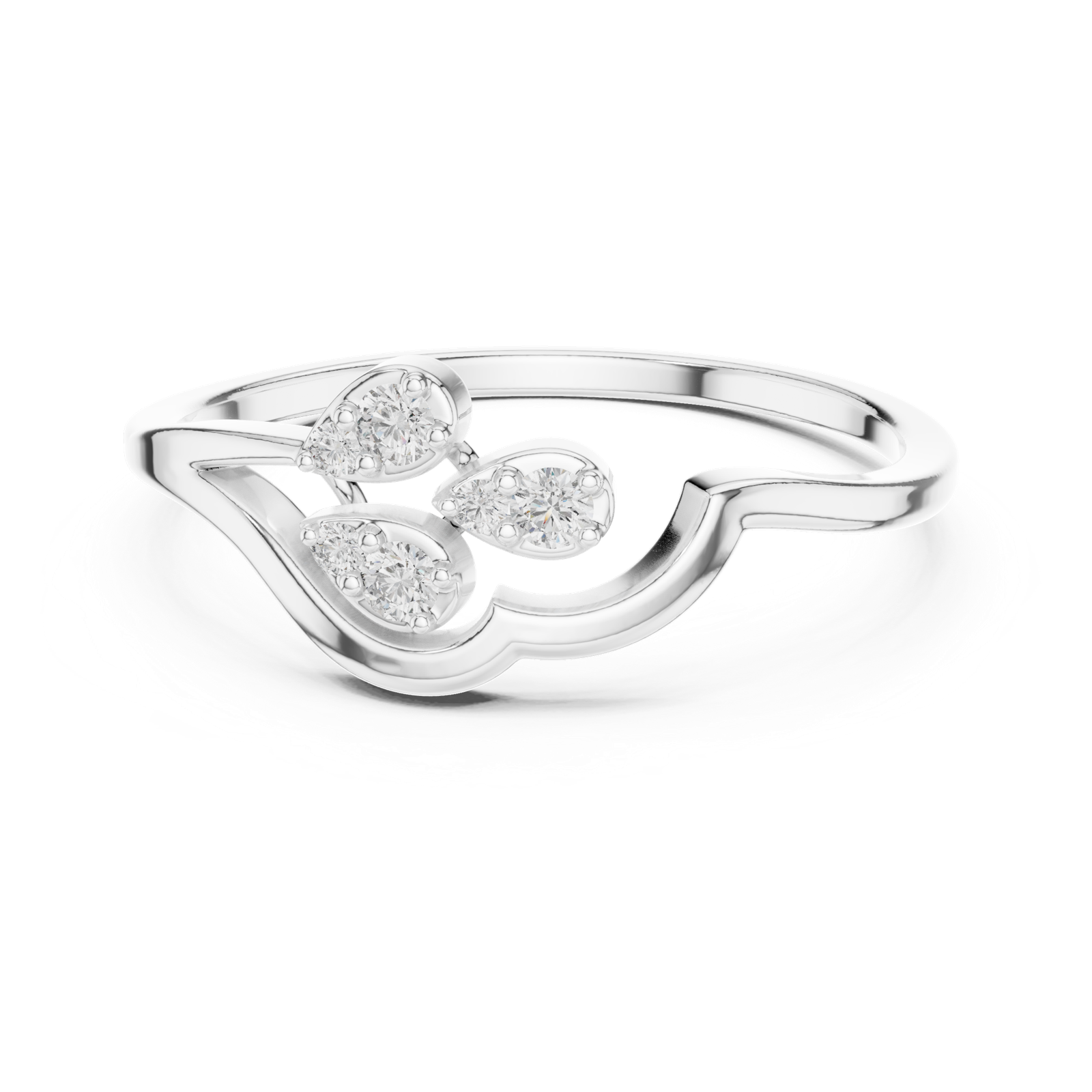 Gold Ring 1 (220), White Gold, view 4