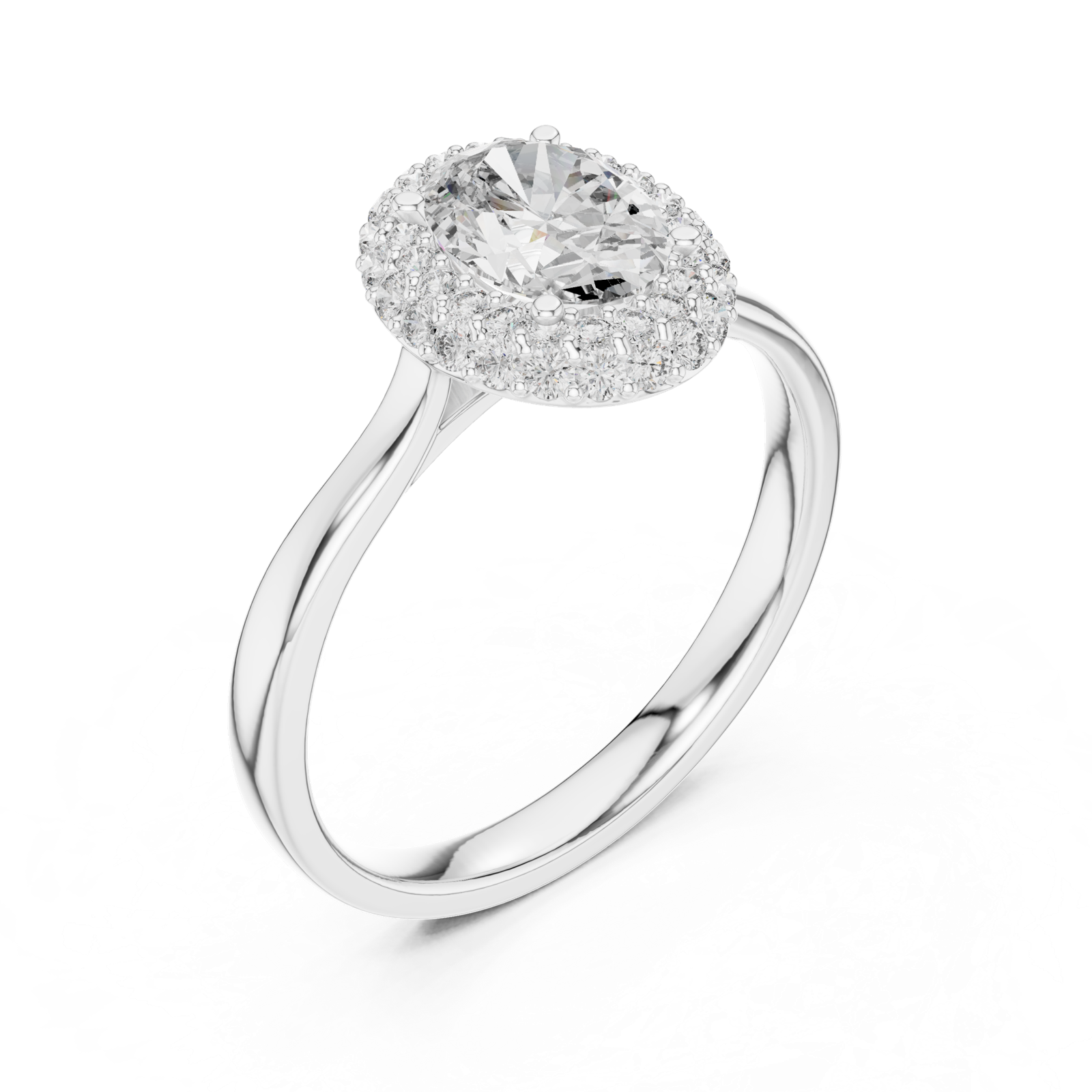 Gold Ring 00001L (14), White Gold, view 2