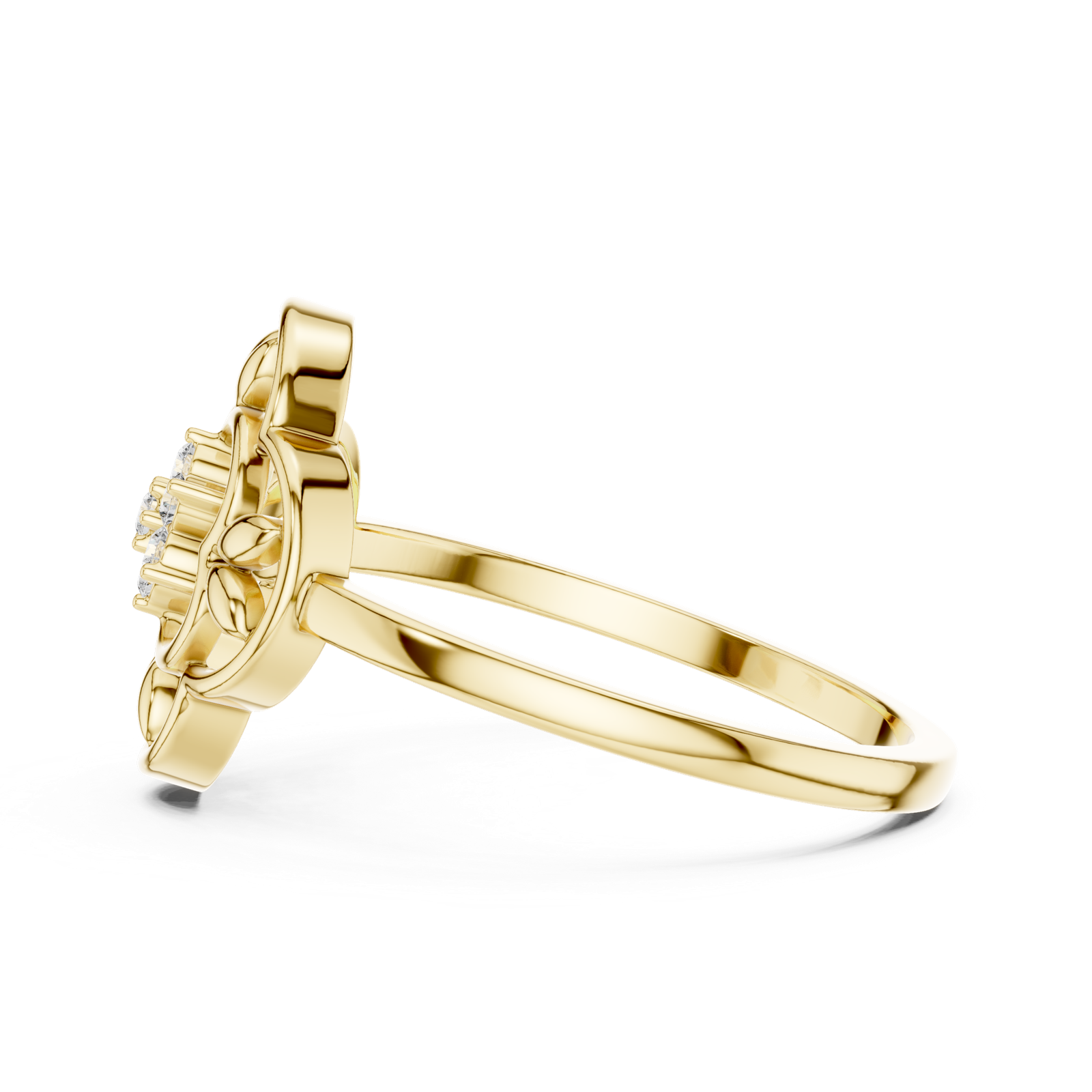 Gold Ring DR-6277, Yellow Gold, view 3