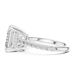 Gold Ring DDLR-250, Emerald center stone, White Gold, view 3