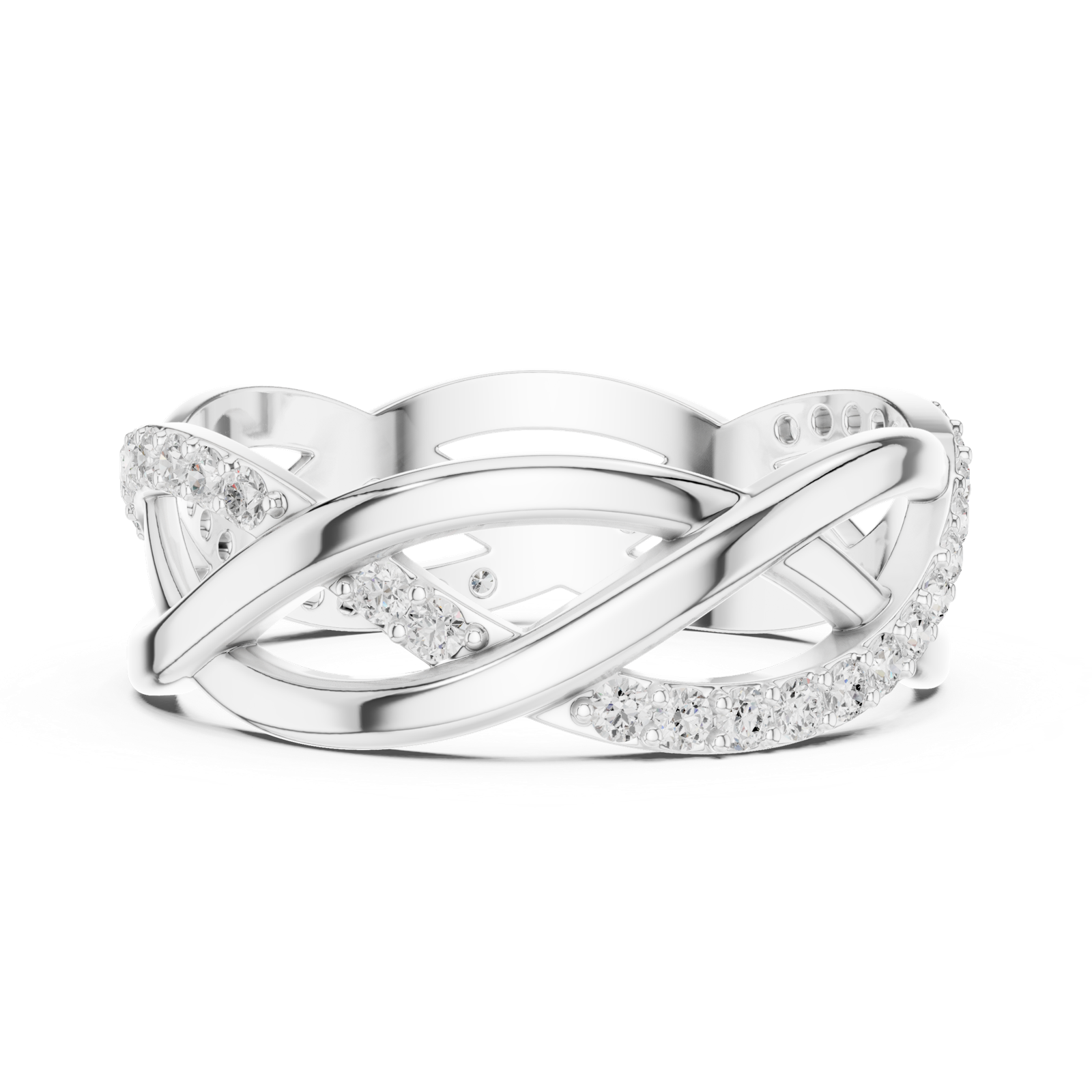 Gold Ring L22-R8, White Gold, view 3