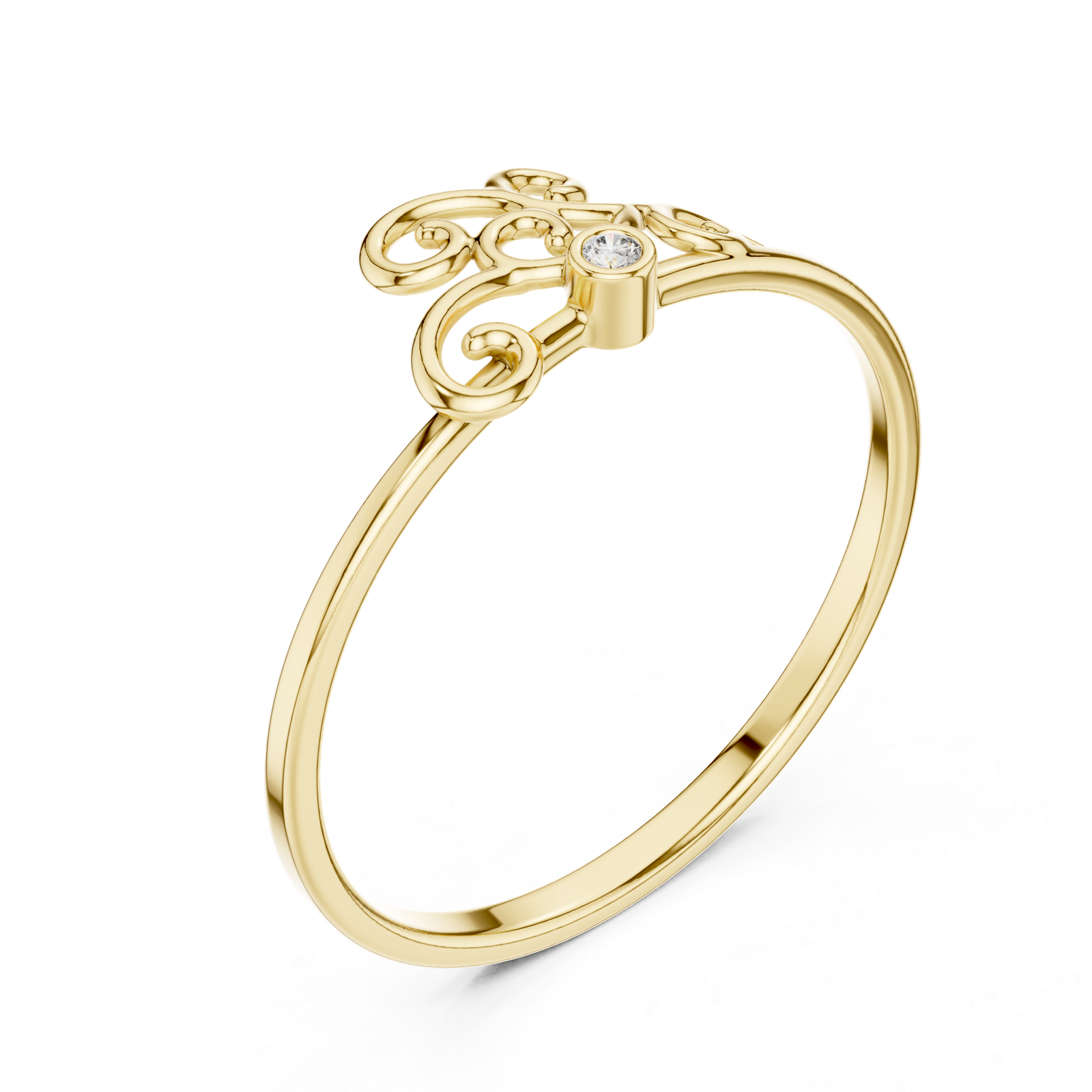 Gold Ring 1 (230), Yellow Gold, view 2