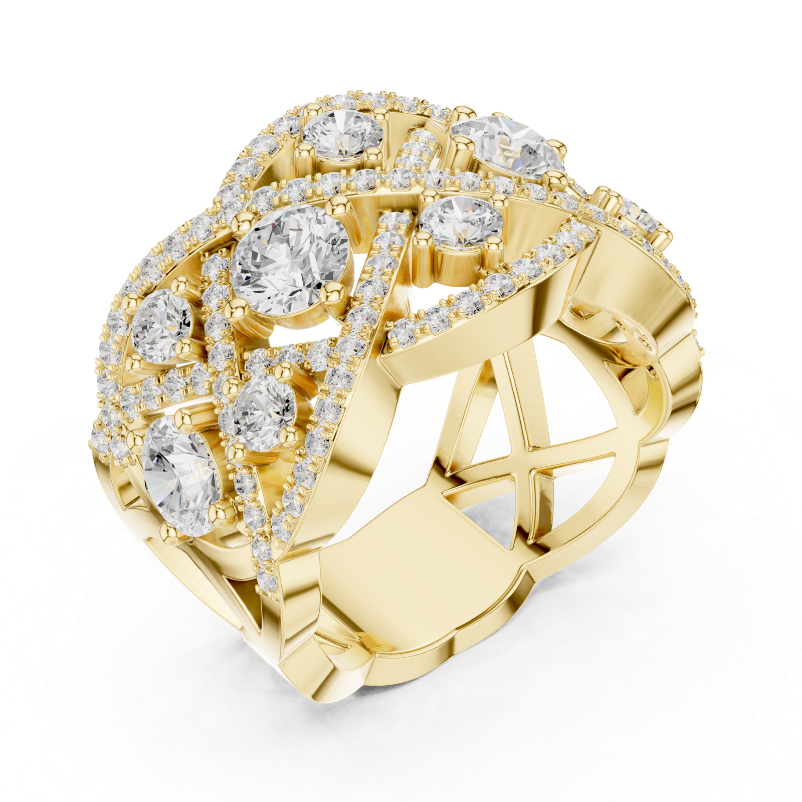 Gold Ring DDLR-460, Yellow Gold, view 2