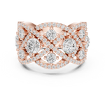 Gold Ring DDLR-460, Rose Gold, view 4