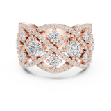Gold Ring DDLR-460, Rose Gold, view 4