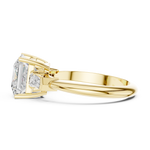 Gold Jewelry L35-67, Princess center stone, Yellow Gold, view 3