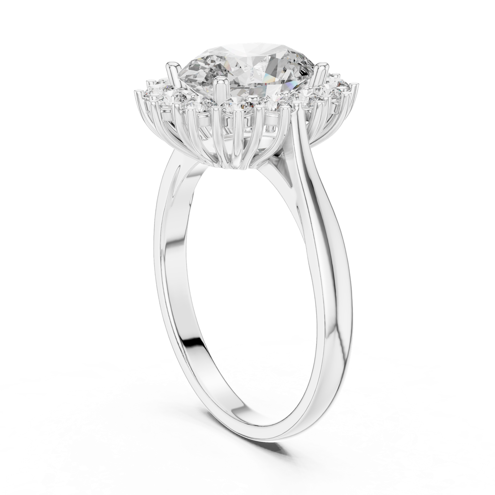 Gold Ring L03-1216, White Gold