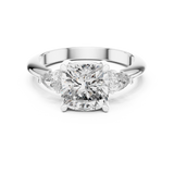Gold Ring DDLR-196, White Gold, view 4