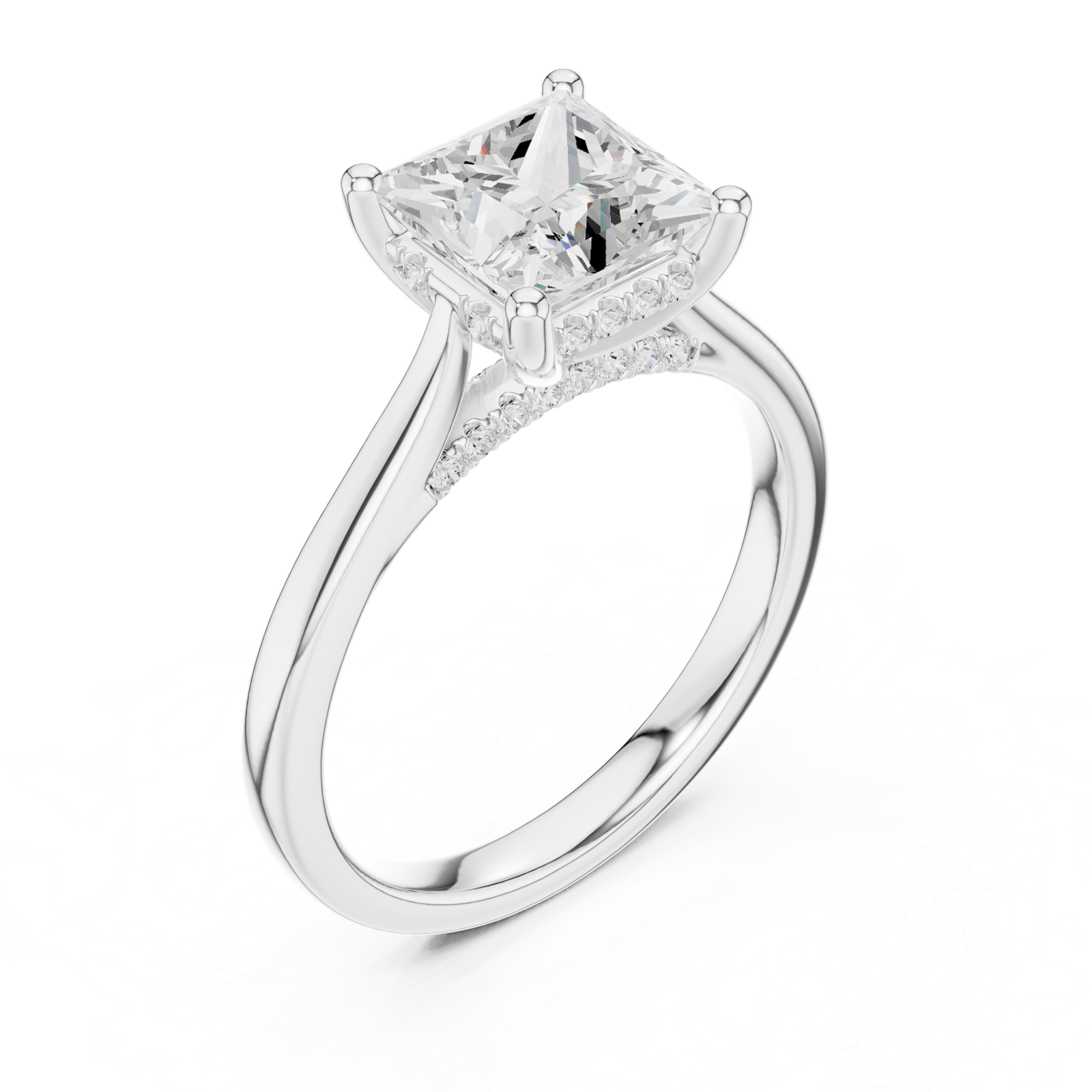 Gold Ring DDLR-988, White Gold, view 2
