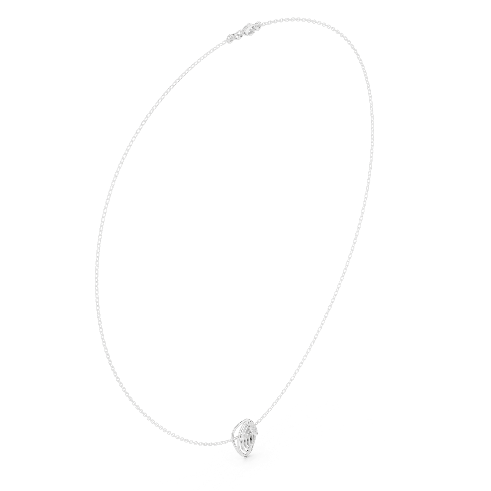 Gold Necklace SBWN (44), White Gold, view 1
