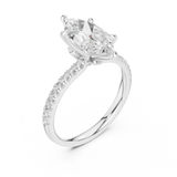 Gold Ring DDLR-1012, White Gold, view 2
