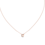 14K Solid Gold Lab Diamond Solitaire Pendant Necklace, Rose Gold, view 4