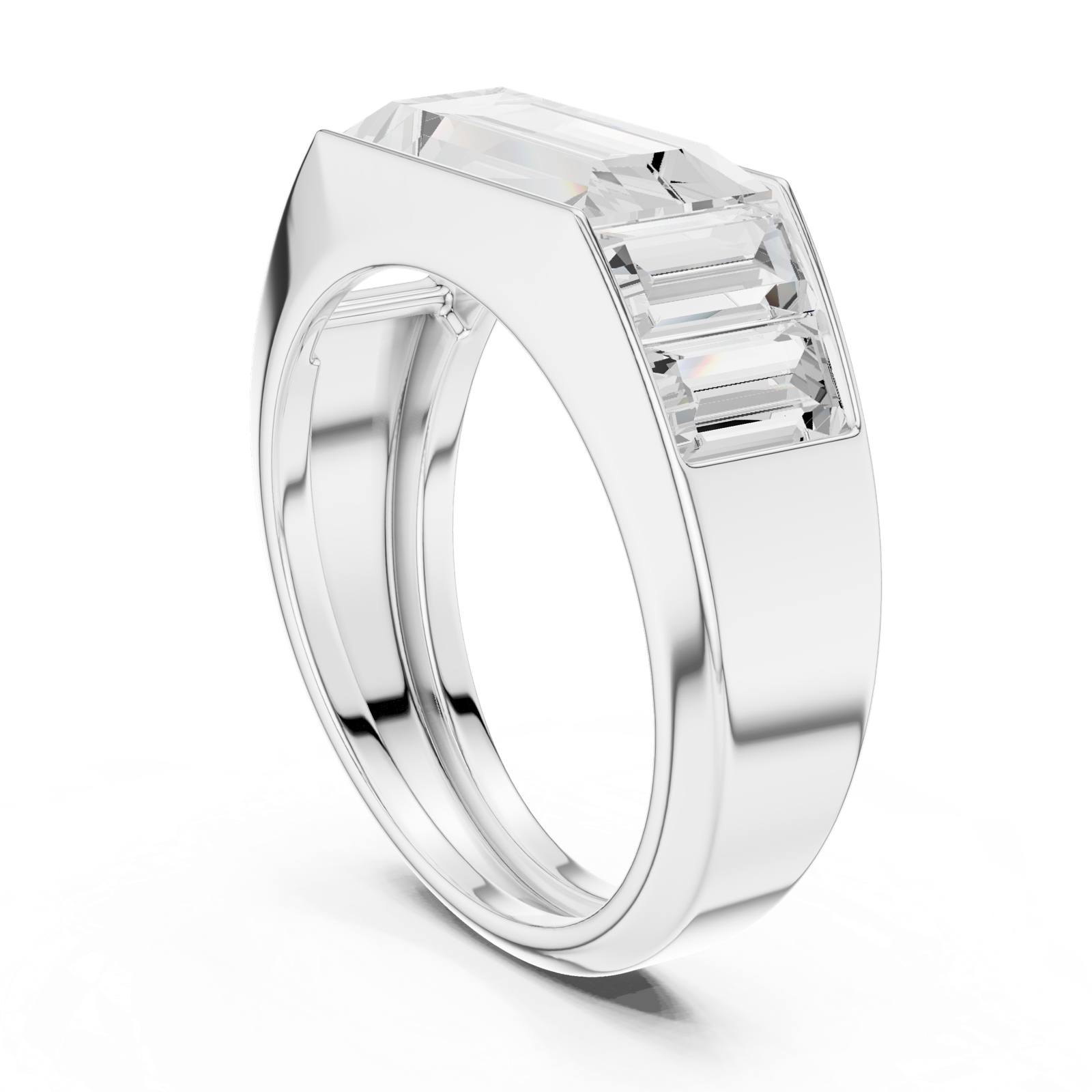 Gold Ring SBMR(37), White Gold, view 1