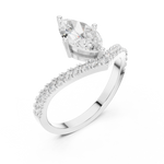Gold Ring DDLR-1105, White Gold, view 2