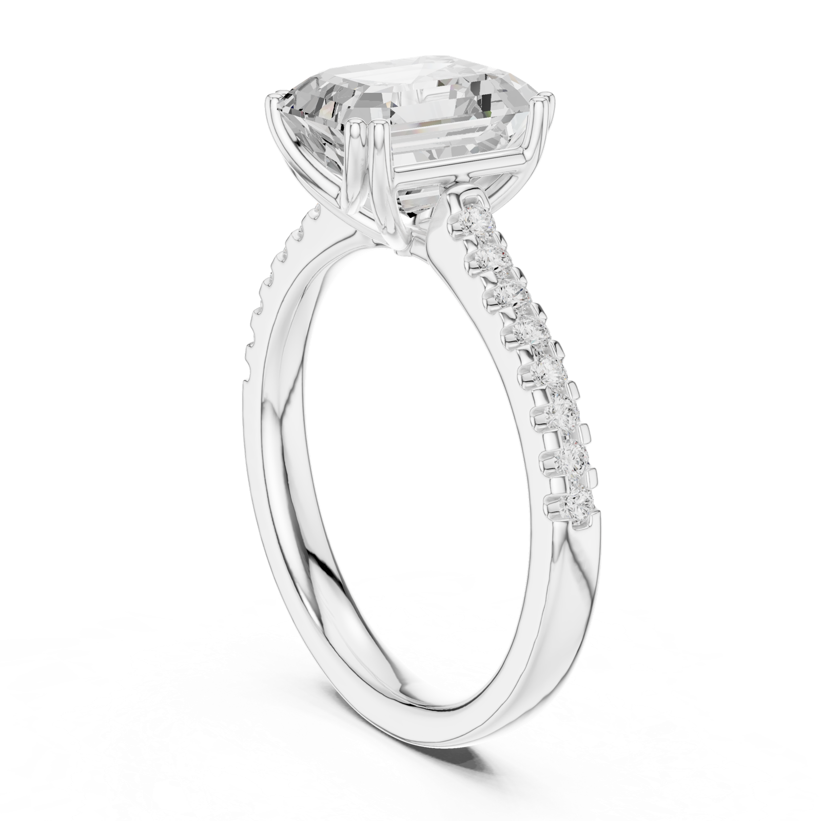 Gold Ring DDLR-744, White Gold, view 1
