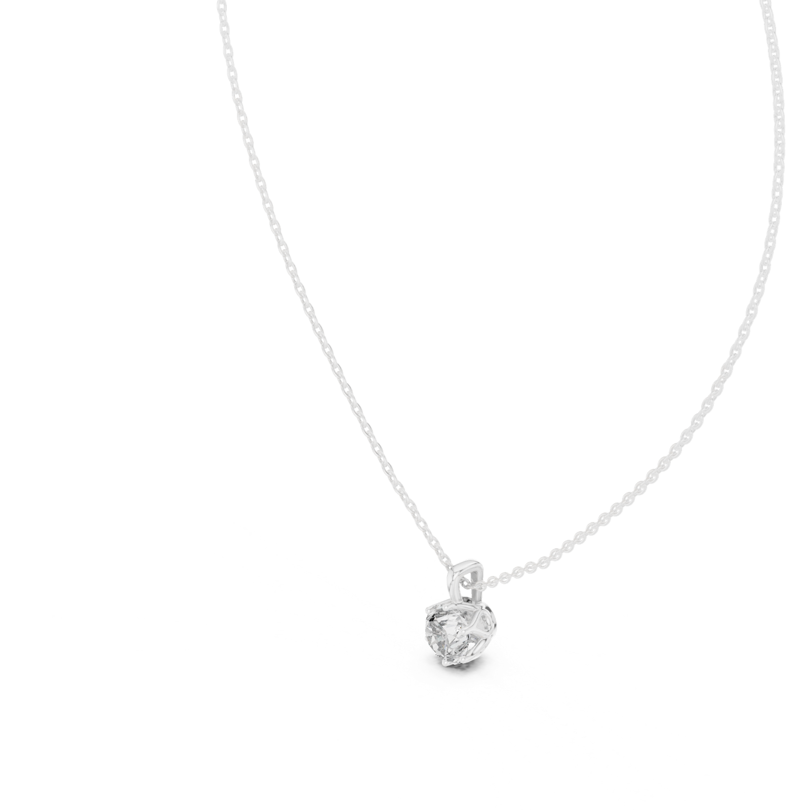 Gold Pendant GPD-0039, White Gold, view 2