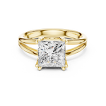 Gold Jewelry L36-7, Princess center stone, Yellow Gold, view 4