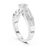 Gold Ring LR-0292, White Gold, view 1