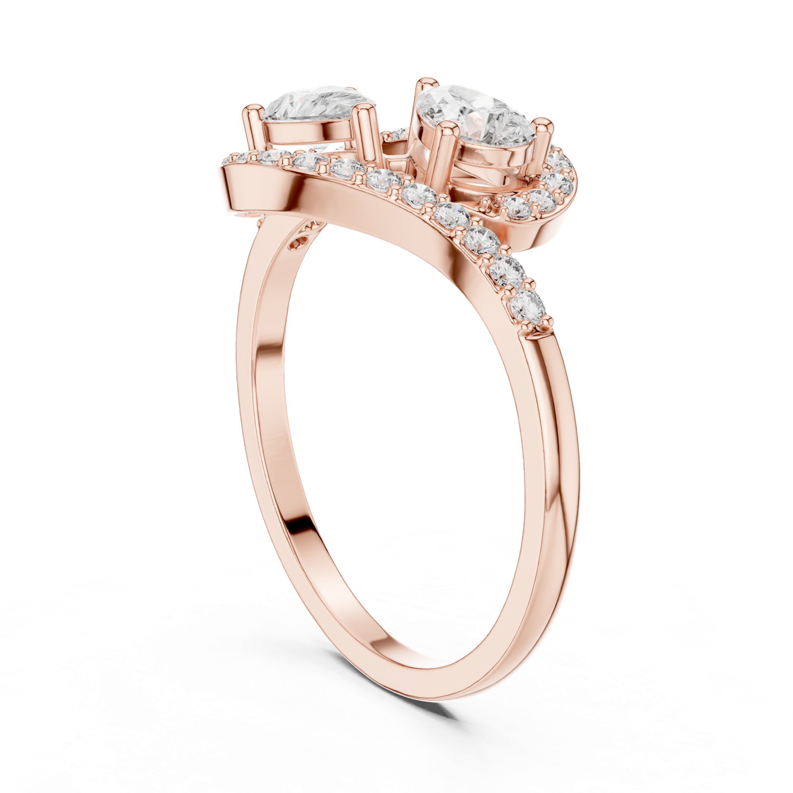 Gold Ring HLR-175, Rose Gold