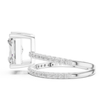 Gold Jewelry L35-39, Radiant center stone, White Gold, view 3