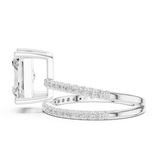 Gold Jewelry L35-39, Radiant center stone, White Gold, view 3