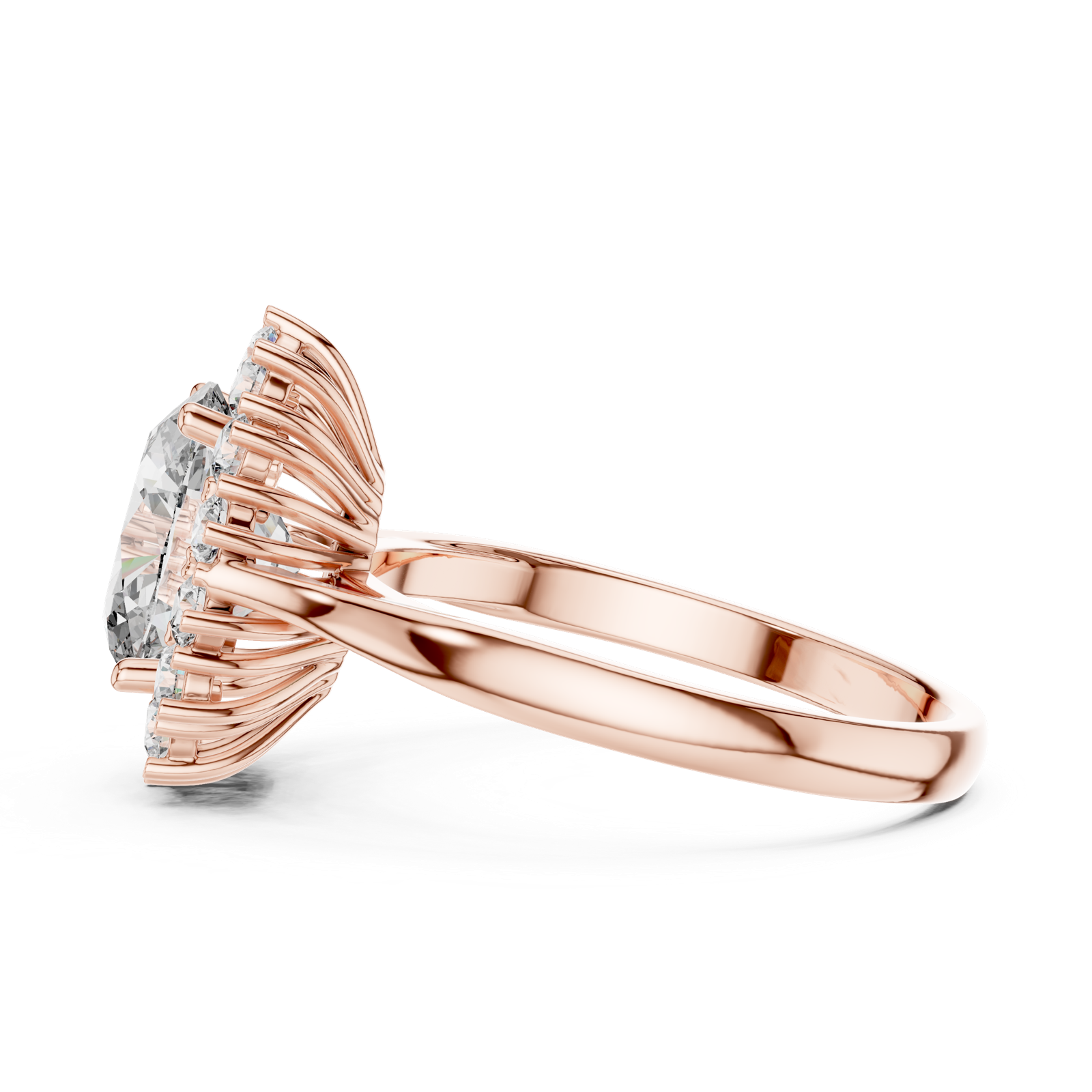 Gold Ring L03-1216, Rose Gold, view 3