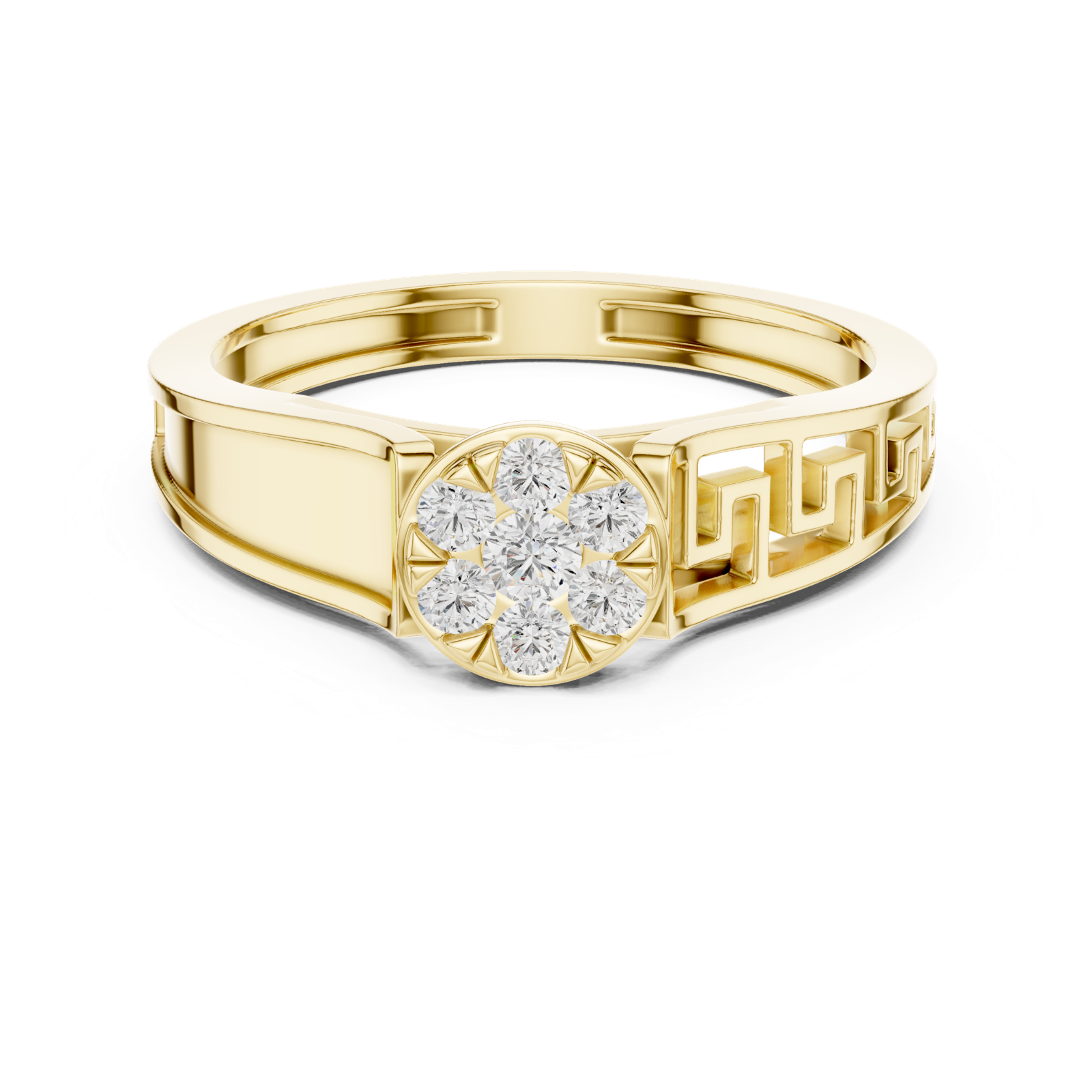 Gold Ring DDLR-825, Yellow Gold, view 4
