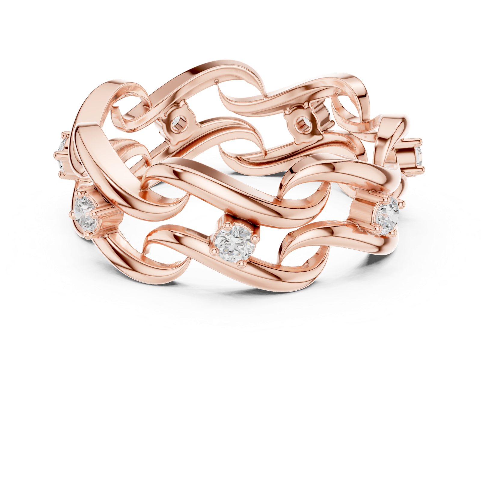 Gold Ring L22-R7, Rose Gold, view 4
