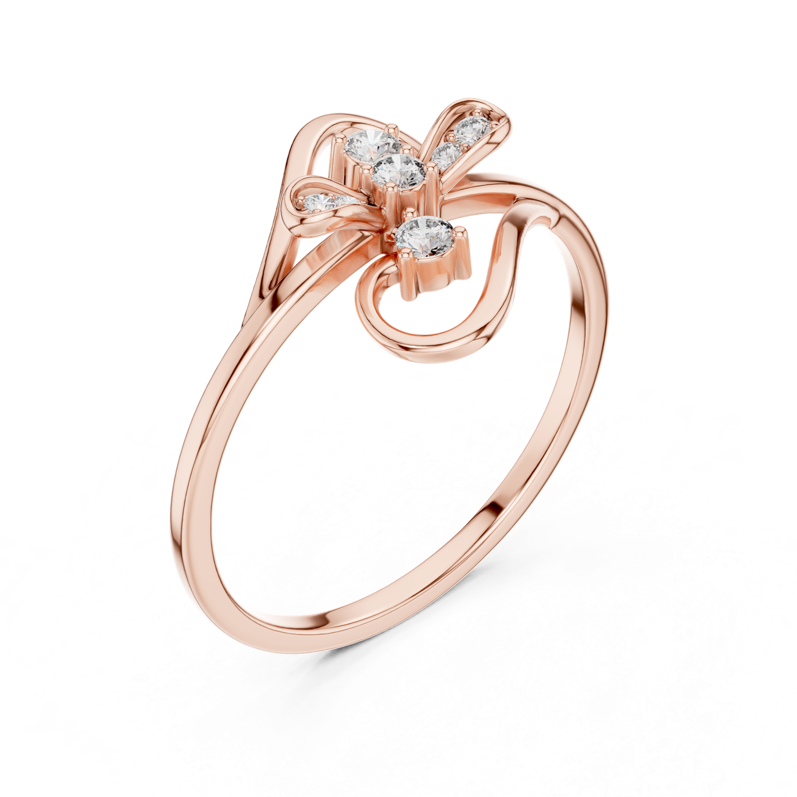 Gold Ring Ledis Ring, Rose Gold, view 2