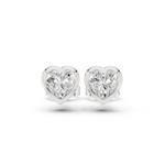 Gold Jewelry DDER-001, Heart center stone, White Gold