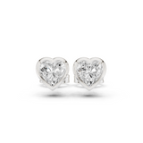 Gold Jewelry DDER-001, Heart center stone, White Gold