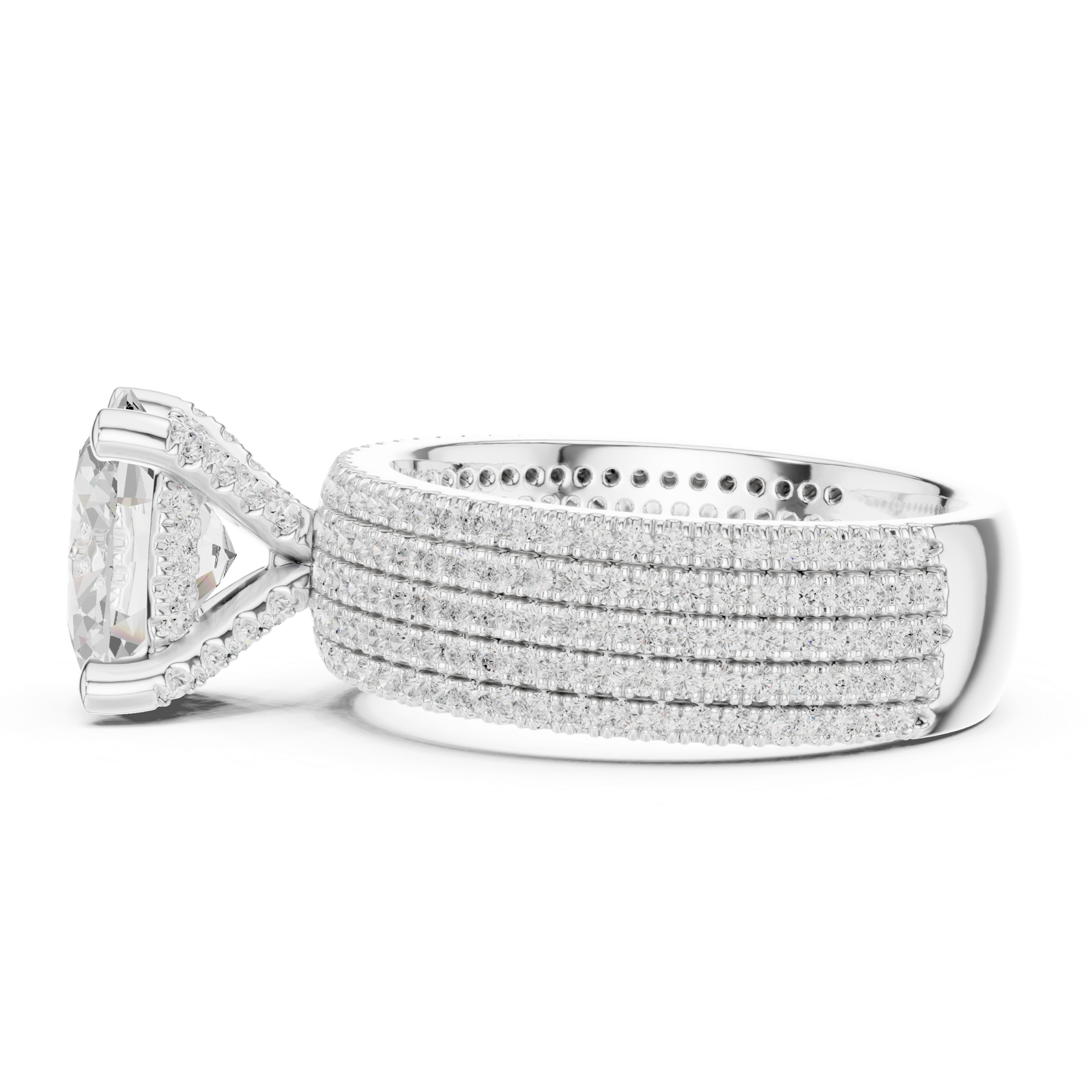 Gold Ring DDLR-261, White Gold, view 3