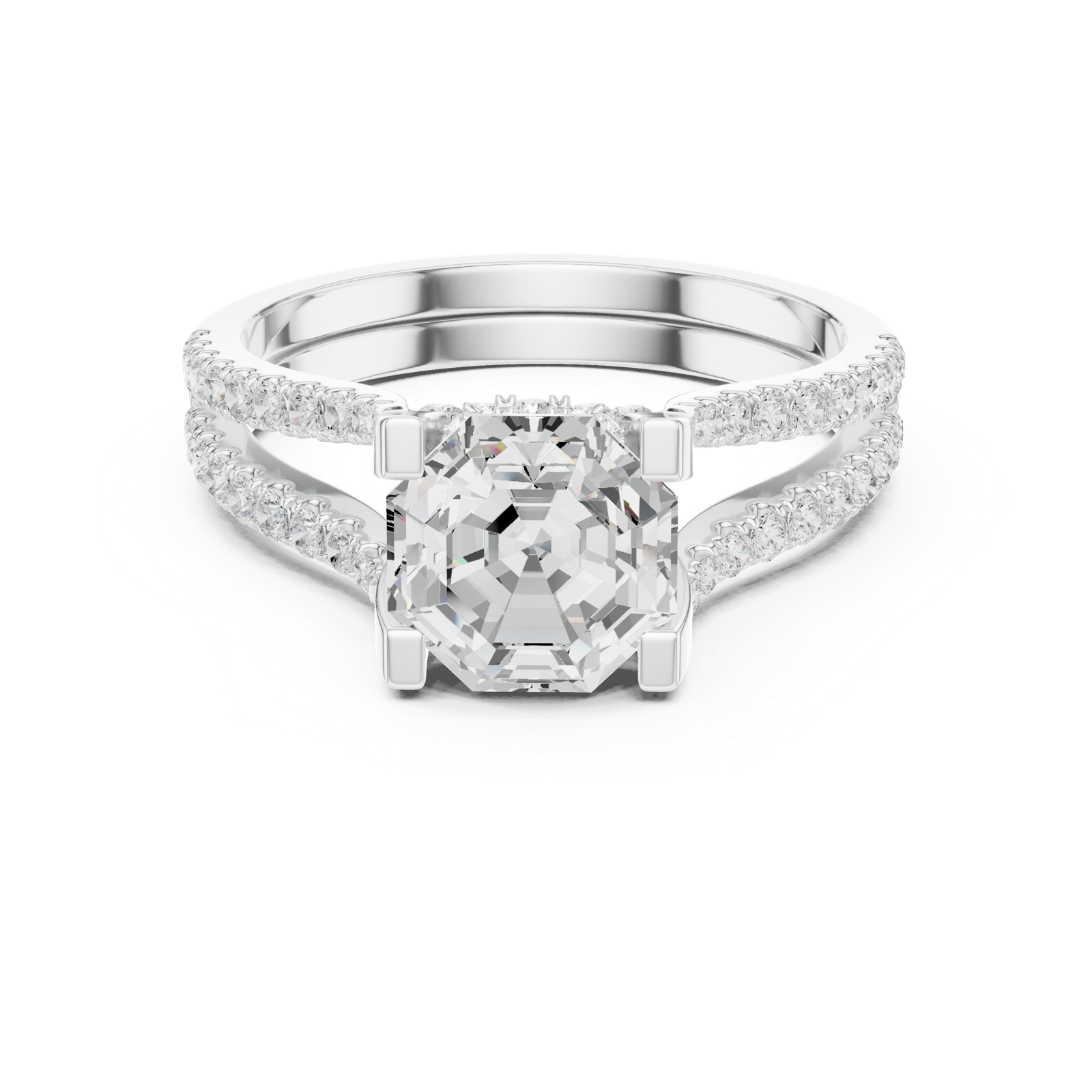 Gold Ring DDLR-182-OC, White Gold, view 4